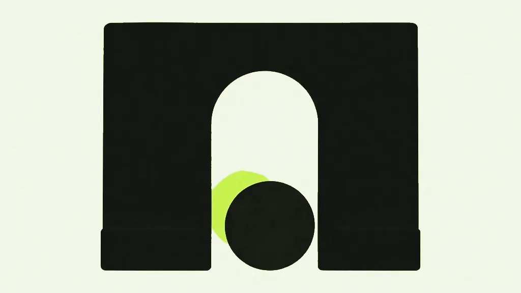 A dark archway with a bright round object wedged at its opening, unable to pass through